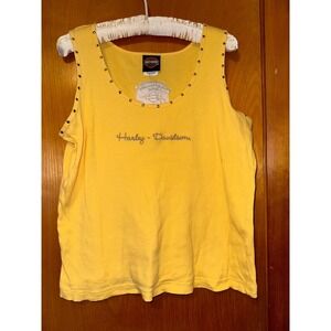 Womens Harley-Davidson Little River Tifton Georgia Yellow Tank Top Size XL